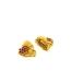# прекрасный товар # NINA RICCI Nina Ricci цветок узор зажим тип серьги аксессуары женский оттенок золота × оттенок красного DH4516