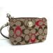 # превосходный товар # COACH Coach signature парусина × кожа мульти- сумка мульти- кейс бардачок женский оттенок коричневого DH6946