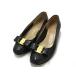 Salvatore Ferragamo Ferragamo vala лента крокодил type вдавлено . кожа каблук туфли-лодочки 6 1/2( примерно 23.5cm) обувь оттенок черного DH8395
