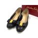 Salvatore Ferragamo Ferragamo vala лента кожа туфли-лодочки обувь обувь указанный размер 6 ( примерно 23cm) женский оттенок черного DI1888