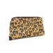 # прекрасный товар #COACH Coach F23627 кожа Leopard макияж сумка косметичка мульти- сумка мульти- кейс оттенок коричневого × оттенок черного DJ1117