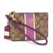COACH Coach signature PVC× кожа мульти- сумка мульти- кейс бардачок женский оттенок коричневого × лиловый серия DJ6983