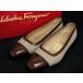 Salvatore Ferragamo Ferragamo крокодил type вдавлено . кожа каблук туфли-лодочки размер 6 1/2( примерно 23.5cm) обувь обувь серый серия DJ7072