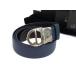 # превосходный товар # dunhill Dunhill кожа Gold металлические принадлежности двусторонний ремень мужской оттенок голубого × оттенок коричневого FS3243