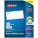 Avery Return Address Labels with Sure Feed for Laser Printers, 2/3