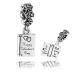 Valentine's Day Love Note Authentic 925 Sterling Silver Bead Charm Fits Pan