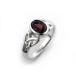 Sterling Silver Celtic Knot and Genuine Red Garnet Ring Size 7(Sizes 4,5,6,