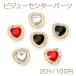 biju- center parts biju- parts acrylic fiber made pedestal attaching clung Heart type Gold 16×16mm(20 pieces )