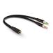 3.5mm Jack аудио изменение кабель 4 высшее женский ---&gt; 3 высшее мужской ×2