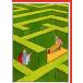  поздравительная открытка многоцелевой bar tuck растение. лабиринт komikaru иллюстрации сообщение карта конверт имеется 