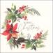  поздравительная открытка Рождество цветок. lease сообщение карта конверт имеется 