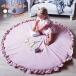  baby коврик Sunny коврик оборка одноцветный Северная Европа модный ковер круглый круглый низкая упругость ... всесезонный living пол младенец игровой коврик 