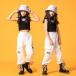  танцевальный костюм hip-hop Корея Kids танцевальный костюм s длинный рукав Kids Dance Denim брюки Dance Kids спортивная форма stage костюм тренировка надеты 