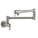 hansgrohe 04059860 Allegro E 8-inch Tall 2-Handle Pot Filler with 360-Degree Swivel in Stainless Steel Optic