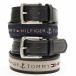 メンズベルト 人気ブランド トミーヒルフィガー TOMMY HILFIGER ブラック色 本革 ロゴ カジュアルベルト 38mm USA直輸入モデル トラッド メンズギフト 送料無料