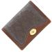 Dior футляр для визитных карточек Brown PVC кожа б/у чехол для пропуска бизнес Logo Vintage Old женский мужской 