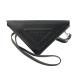  Prada сумка 1TL445 чёрная кожа б/у ремешок на шею есть бардачок треугольник Logo женский мужской 