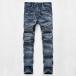  обтягивающий мужской Denim брюки б/у обработка длинный длина? эластичность есть привлекательный тонкий Silhouette мужской мотоцикл брюки rider брюки одноцветный Denim G брюки 