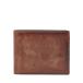 Fossil Men's Derrick Rfid Blocking Flip Id Bifold Leather Wallet - Brown