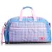 <sale> девочка . популярный стильный в клетку Shoop CHOOP большая вместимость 2way сумка "Boston bag" ( голубой )