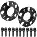 GAsupply 5x120mm Wheel Spacers 15mm, 2PCS Hubcentric Forged Spacer Hub Bore 72.56mm Thread Pitch M12x1.5 with Lug Bolts, Compatible with E36 E46 E90 E