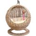 Letalong 100% Natural Rattan кошка для гамак, Handmade Wicker Cat Bed with Soft Cushion and Hanging Toy, Cat Beds for Indoor Cats, Swinging Basket Pet