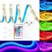 3.3FT Motion Sensor LED Strip Lights with Remote/4Mode, RGB  Warm White Motion Activated LED Strip Lights Dimmable Battery Powered, 16Colors Under C