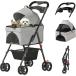  домашнее животное Cart разъемная модель собака Cart Buggy маленький размер собака средний собака кошка для складной скол .. предотвращение легкий серый adokin