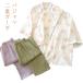  cotton pyjamas lady's room wear Samue bath . pavilion yukata spring summer autumn Japanese style jinbei yukata ... two -ply gauze front opening . minute sleeve ventilation . sweat .