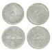 5 sen aluminium . все выпуск год ..4 шт. комплект Showa 15~18 год (1940~1943) прекрасный товар 