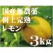 国産無農薬・樹上完熟レモン 3kg　国産100％（愛媛県産）