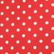 [ количество 5 из ] ткань [ полька-дот Broad принт средний красный земля × белый 88190-7-10]