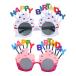 Frcolor birthday glasses decoration attaching party glasses birthday surface white photograph properties eyes decoration glasses 2 piece set 