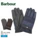  Bab a- перчатки мужской DEVERIB TWD WATERP GLOVE BARBOUR MGL0139 темно-синий темно-синий Brown бренд перчатка кожа ягненка натуральная кожа шерсть 