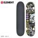  Element skateboard men's lady's SPACE CASE Complete deck ELEMENT BB027459 black multi cosmos Logo 