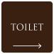 ȥ  TOILET ȥޡ ֥饦 ۥ磻 TOILET   ʸ ԥȥ ƥå  9x9cm