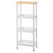  снижение цены подставка с роликами . Wagon 4 уровень место хранения подставка ширина 34.9cm открытый подставка из дерева настольный место хранения полки место хранения Wagon белый M5-MGKFU5309WH