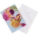 Michel Design Works складывающийся пополам поздравительная открытка Iris ( розовый × желтый )