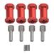 Mxfans 4 штук .12x25mm aluminium сплав T10130 колесо шестиугольник ступица повышение адаптер RC1:10 блокировка crawler машина поэтому ( красный )