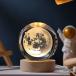  Crystal Ball космос из дерева ручная работа симпатичный модный непрямое освещение LED свет подарок ребенок .. женщина популярный стиль интерьер непрямое освещение .. кристалл 