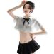  форма sexy костюмированная игра короткий рукав женщина высота сырой школьная форма женщина ученик старшей школы JK костюм маскарадный костюм костюм способ судно 2 шт имеется ( белый )