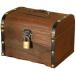  Treasure Box копилка из дерева античный ключ имеется юг столица таблеток интерьер место хранения бардачок ( Brown, ширина 18cmx глубина 13cmx высота 12cm)