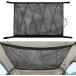  car storage ceiling net luggage net storage in car ceiling storage roof net mesh net gum band type ( 90x65cm)