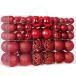  Рождество мяч 100 шт роскошный комплект Рождество орнамент 3-6cm размер 10 вид содержит ( красный )