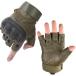  airsoft glove finger none half finger Tacty karu glove cycling bike gloves ( green, L)