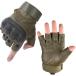  airsoft glove finger none half finger Tacty karu glove cycling bike gloves ( green, M)