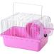  хомяк Carry кейс перемещение через . путешествие в машине водоснабжение выход клетка ( розовый )