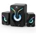 [ сменный товар ]OROW PC динамик 2.1ch сабвуфер RGB с подсветкой 11W usb pc контрольный динамик телевизор ( черный )