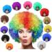  Afro парик парик костюмированная игра менять оборудование товары спорт . битва отвечающий . Япония представитель Halloween ( Rainbow )