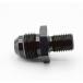  oil cooler fitting adaptor coupling joint AN screw male meter screw strut ( black, AN6-M10xP1.25)